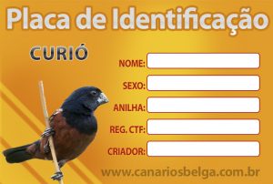 Placa de Identificação Curió